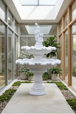 Fontaine décorative, figure de fontaine, décoration de fontaine, jardin fontaine, bassin 197cm