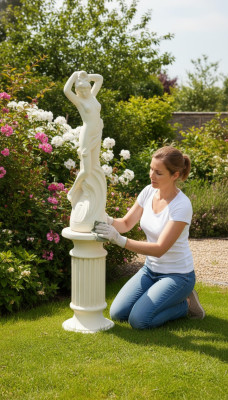 Colonnes de colonnes pour les sculptures de figures Statue Patio design de jardin de décoration.