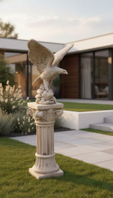 Figure de colonne Sculpture Figures Statue Colonnes Conception de patio Décoration de jardin