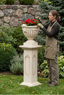 Sculpture en colonne Figures Statue Colonnes Design Décoration de jardin Patio