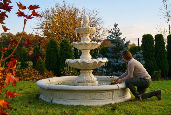 Fontaine décorative sculpture de fontaine bassin de jardin décoratif nouveau 195cm