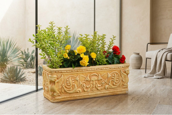 Panier de fleurs vase de fleurs garden patio décoration statue figures jardinière