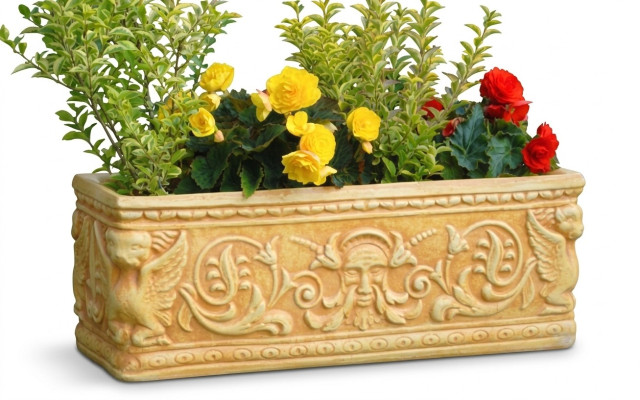 Panier de fleurs vase de fleurs garden patio décoration statue figures jardinière