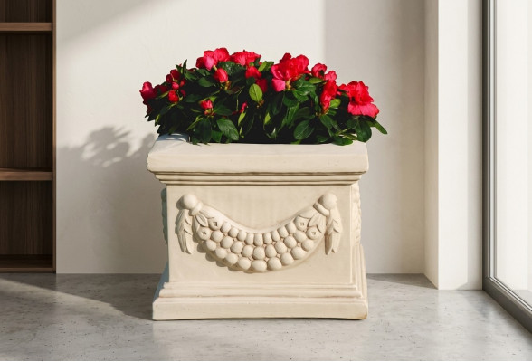 Panier à fleurs boîte de fleurs vase de fleurs décoration de patio statue figures jardin