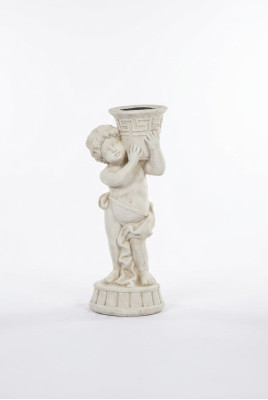 Figure Statue avec Fleurs Vase Boîte Statues Figures Sculpture Jardin