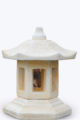 Lampe extérieure patio sculpture en pierre luminaire éclairage lanterne jardin