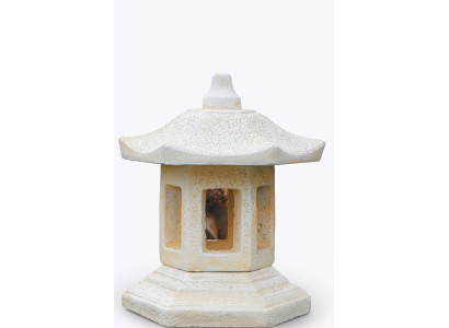 Lampe extérieure patio sculpture en pierre luminaire éclairage lanterne jardin