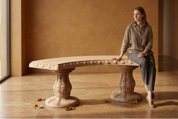 Tabouret Banc Siège Mobilier Patio Jardin Coin tranquille Siège en béton Tabouret Style romain