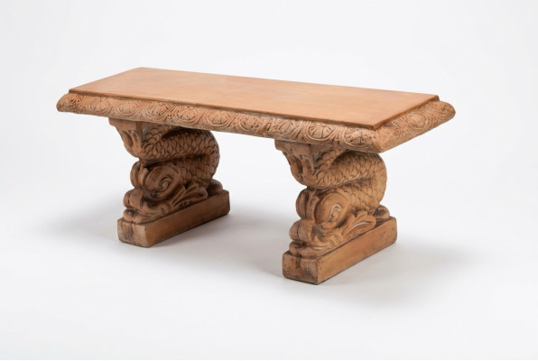 Tabouret Banc de jardin Coin tranquille de jardin avec assise en béton Tabouret Style de meubles