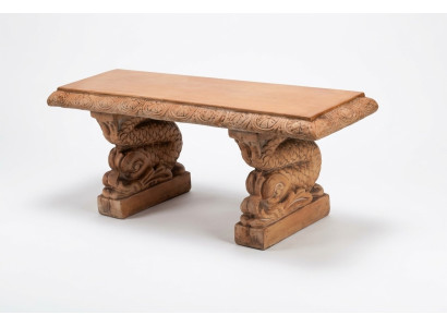 Tabouret Banc de jardin Coin tranquille de jardin avec assise en béton Tabouret Style de meubles