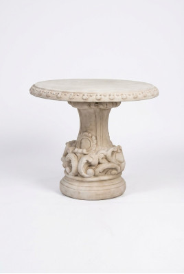 Tables Roman Style Garden Stone Table Round Patio Furniture Garden Furniture Decoration  ``` Tables de jardin de style romain Table ronde en pierre Mobilier de patio Mobilier de jardin Décoration ```