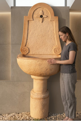 Fontaine murale lavabo évier de jardin bac éviers de jardin cuve en pierre ALLORA