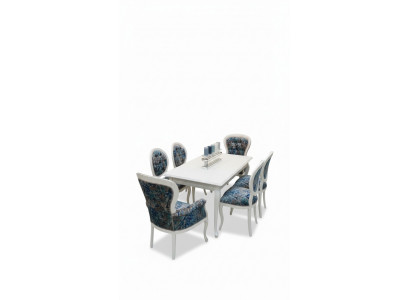 Dînez avec élégance avec les chaises de salle à manger Classic Grey-Blue dans un ensemble pratique de 4.