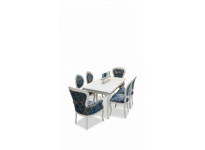 Dînez avec élégance avec les chaises de salle à manger Classic Grey-Blue dans un ensemble pratique de 4.