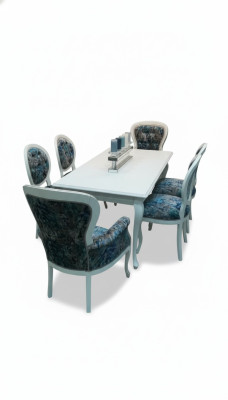 Ensemble de 6 chaises Fauteuil Siège Rembourrage Chesterfield Chaises Designer Lehn