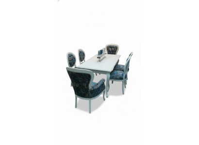 Ensemble de 6 chaises Fauteuil Siège Rembourrage Chesterfield Chaises Designer Lehn