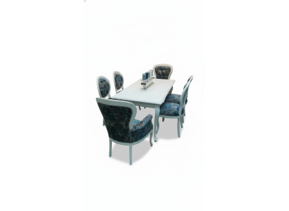 Ensemble de 6 chaises Fauteuil Siège Rembourrage Chesterfield Chaises Designer Lehn