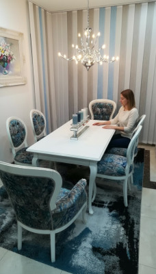 Table à manger designer Chaises Fauteuils de siège Ensemble Table + 4 chaises Salle à manger