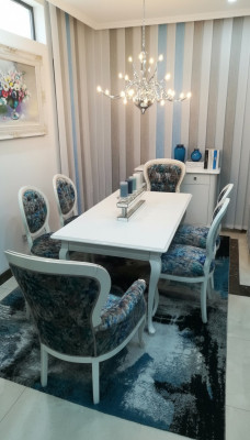 Table à manger designer Chaises Fauteuils de siège Ensemble Table + 4 chaises Salle à manger