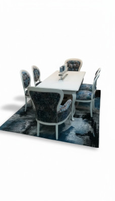 Table à manger designer Chaises Fauteuils de siège Ensemble Table + 4 chaises Salle à manger