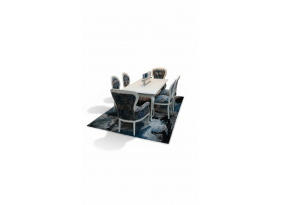Table à manger designer Sièges Fauteuils Chaise Ensemble Table + 6 Chaises Set