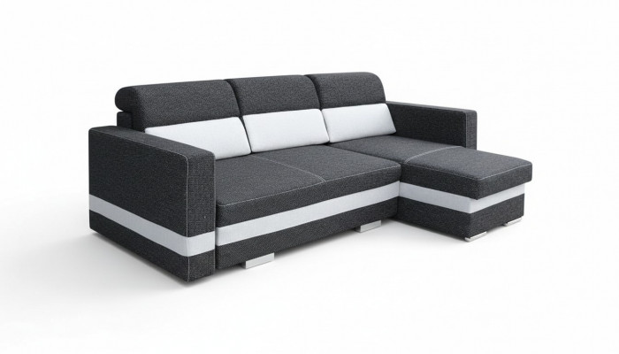 Canapé-lit, canapé d'angle, canapé en tissu, canapé-lit d'angle, nouvelle fonction de couchage, ensemble de nouvelles fonctions de couchage