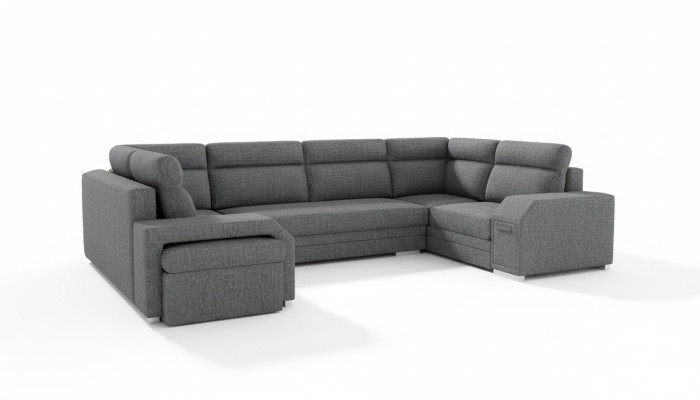 XXL Canapé d'angle de paysage vivant Canapé Canapé Rembourrage Suite Designer U-forme d'angle nouveau