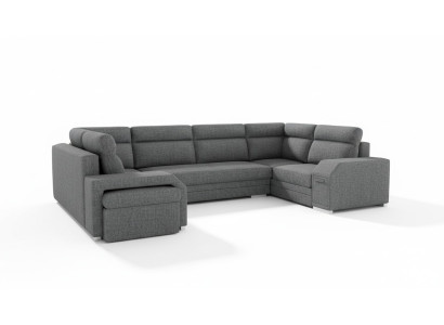 XXL Canapé d'angle de paysage vivant Canapé Canapé Rembourrage Suite Designer U-forme d'angle nouveau
