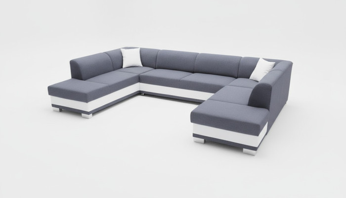 XXL Ensemble de canapés d'angle Canapé Canapé rembourré Suite Coin Designer U-forme nouveau Canapé