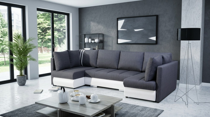 XXL Sofa d'angle de style de vie canapé canapé suite coin designer en forme de U nouveau