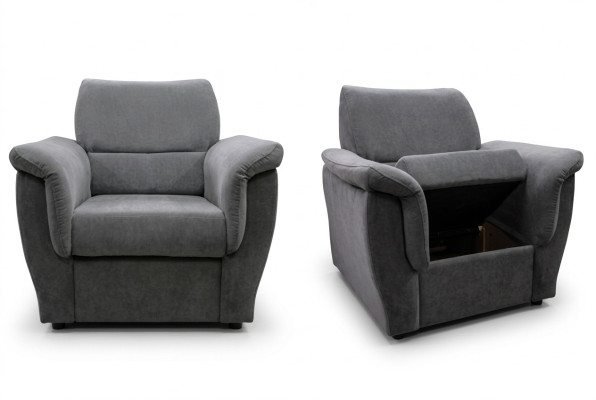 Fauteuil moderne, canapé TV, canapé 1 place, canapé design en textile, rembourrage de canapé.