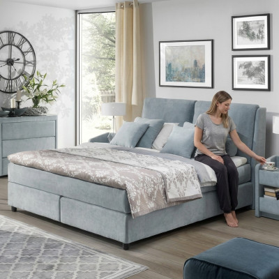 Lit boxspring Lit Hôtel Rembourrage Lits de luxe Mariage Lit double 140 160 180