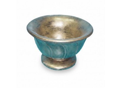 Vase à fleurs style antique, vases vintage, décoration pots, coupe calice, turquoise vert