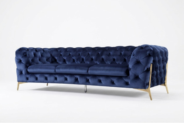 Tissu textile de luxe Canapé Sofa Revêtement de siège 3+2 Suite Chesterfield Sets