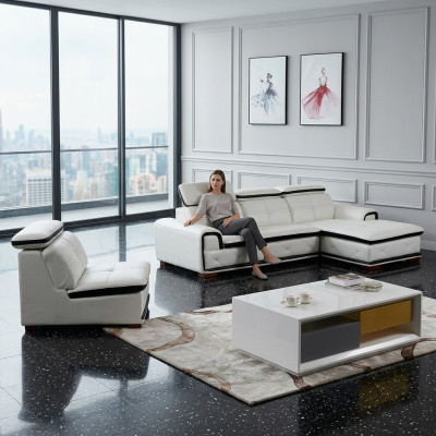 Upholstery Leather Couch Corner Sofa Seat Living Room Landscape Sofas new Corner  Translated to French: Canapé d'angle en cuir d'ameublement Siège de canapé Salon Canapé d'angle paysage Noveau Coin