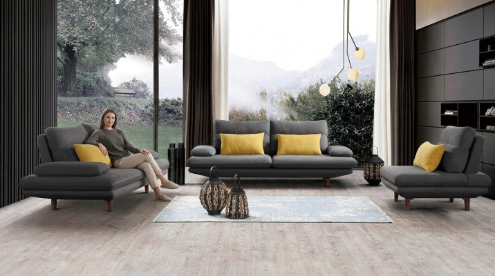 Canapé designer trois places Canapé 3 places Revêtement cuir Canapés Canapés grands Textile neuf