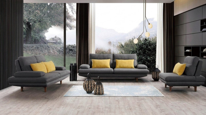 Canapé designer trois places Canapé 3 places Revêtement cuir Canapés Canapés grands Textile neuf