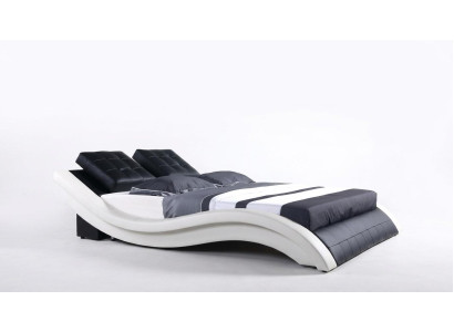 Lits doubles de design Cadre de lit Hôtel Chambre de sommeil Cuir Luxe Moderne