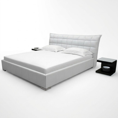Conception de lit en cuir Lits doubles de luxe Mariage moderne Cadre de sommeil d'hôtel