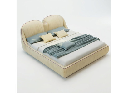 Lits design Lit en cuir Double Luxe Mariage Moderne Cadre Hôtel Sommeil