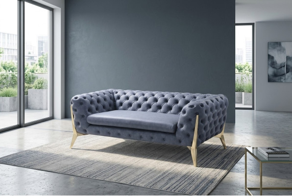 Canapé Chesterfield canapé rembourré XXL Big Suite Textile 4+2 canapés design