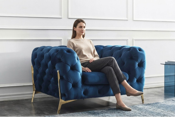 Chesterfield Ensemble 2x Fauteuil Canapé Ensemble Chesterfield 1+1 Siège Fauteuil Rembourrage