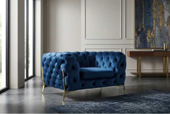 Chesterfield Ensemble 2x Fauteuil Canapé Ensemble Chesterfield 1+1 Siège Fauteuil Rembourrage
