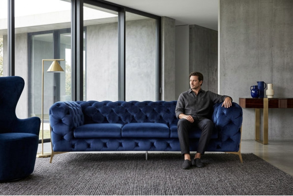 Canapé Canapé Rembourrage XXL Big Suite canapés design Chesterfield Textile 3+2+2