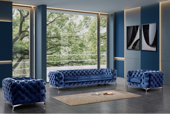 Canapé Chesterfield Canapé Rembourrage XXL Grande Suite Textile 3+3 Canapés design