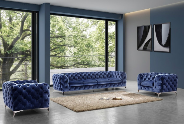 Canapé Chesterfield Canapé Revêtement Suite Textile 2+1 canapés design neufs XXL Big