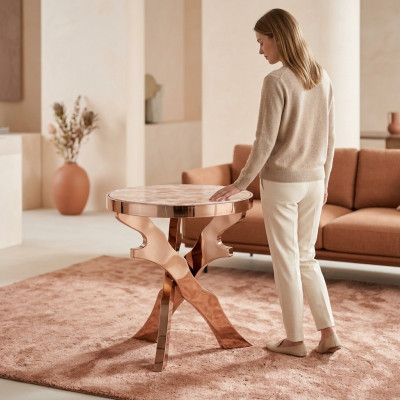 Table d'appoint Canapé Tables rondes Tables rondes en métal et verre Salon design