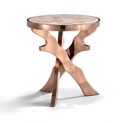 Table d'appoint Canapé Tables rondes Tables rondes en métal et verre Salon design