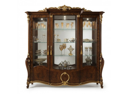 Vitrine XXL Vitrine en Verre Vitrine à Murs Vitrines Étagère Baroque Style Rococo Art Nouveau