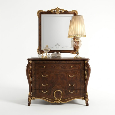 XXL Commode Buffet Buffet Étagère Armoire Art Nouveau Réel